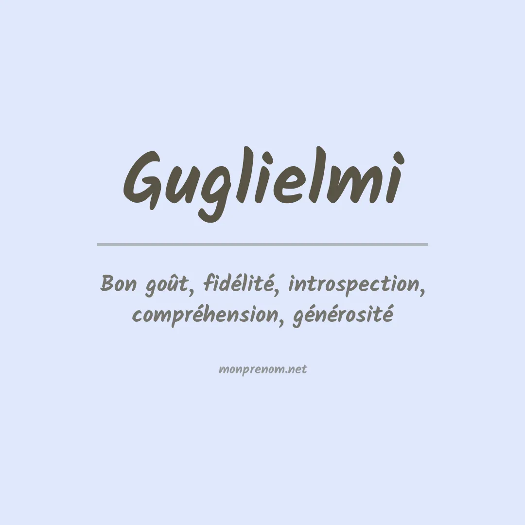 Prénom Guglielmi