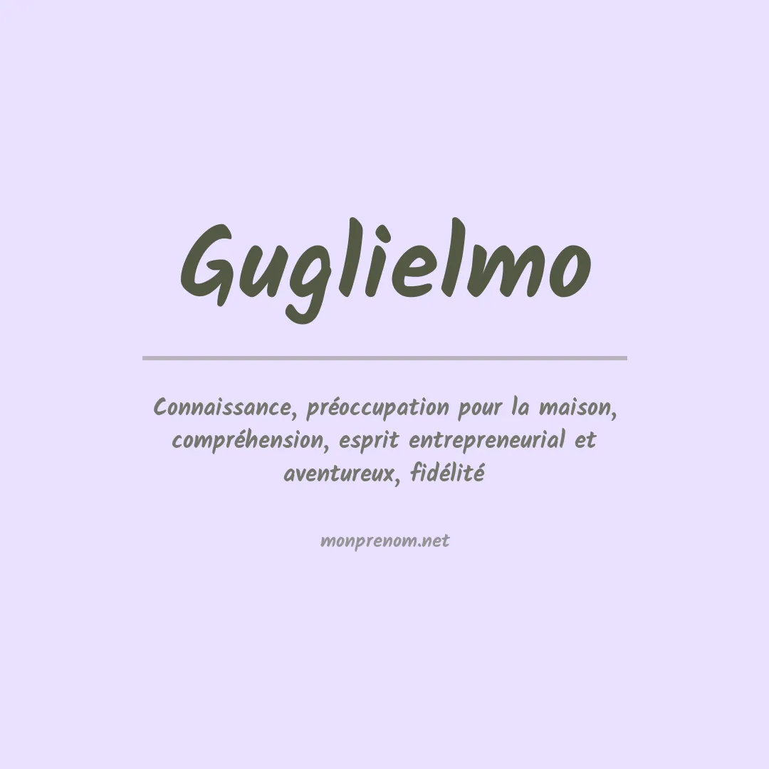 Prénom Guglielmo