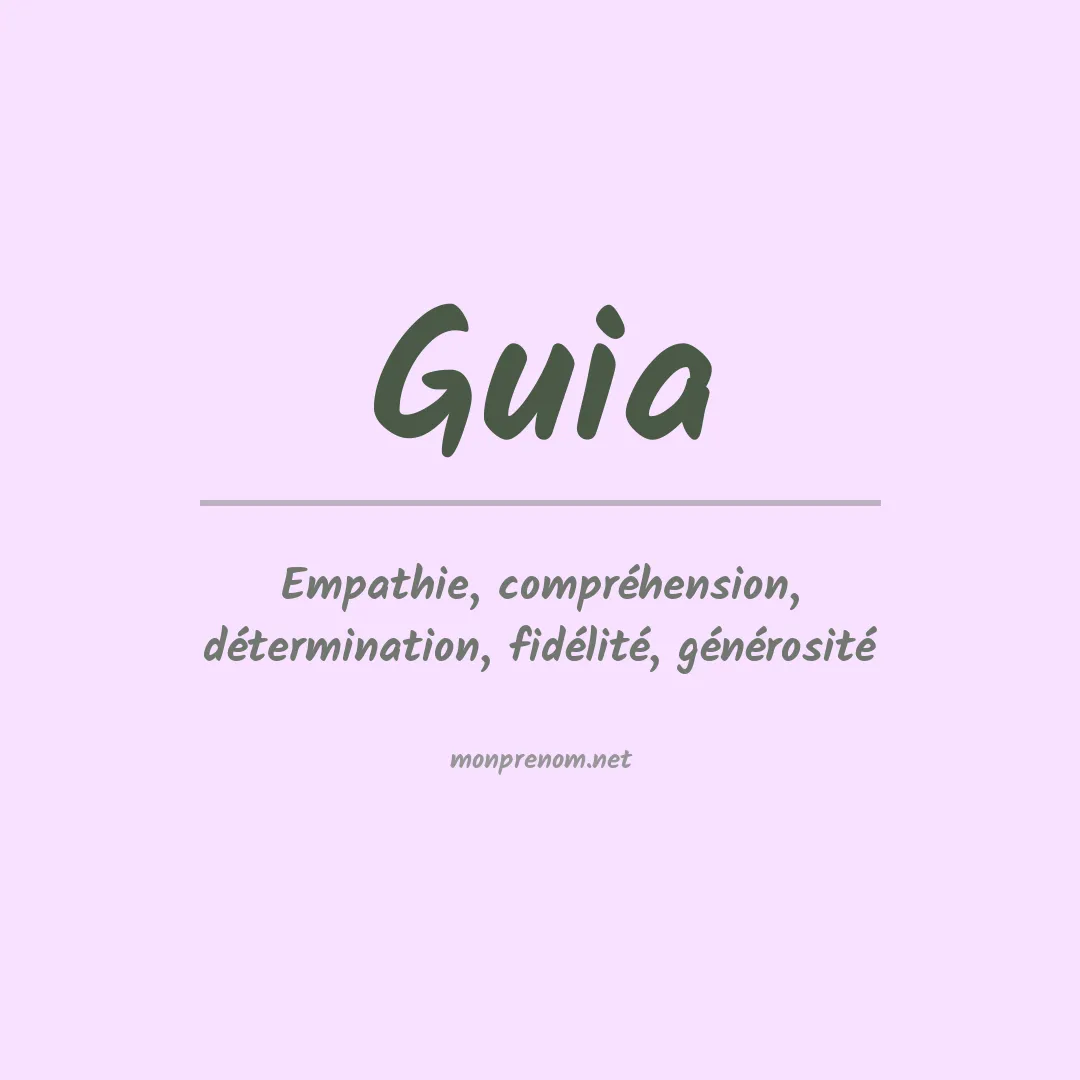 Prénom Guia
