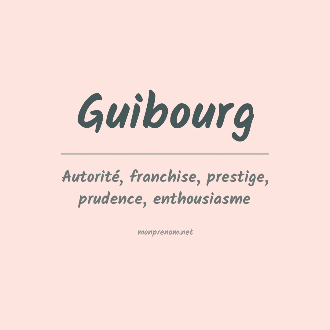 Signification du prénom Guibourg