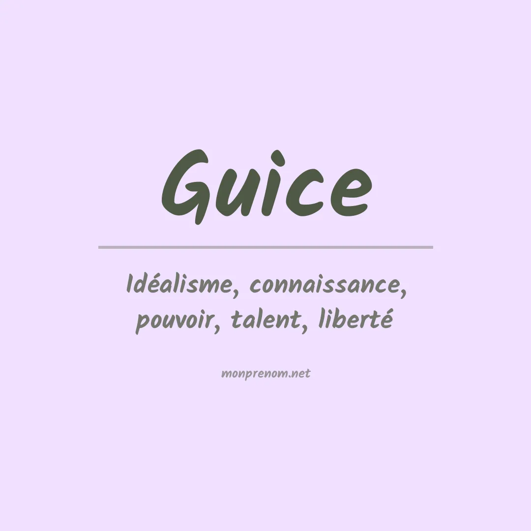 Prénom Guice