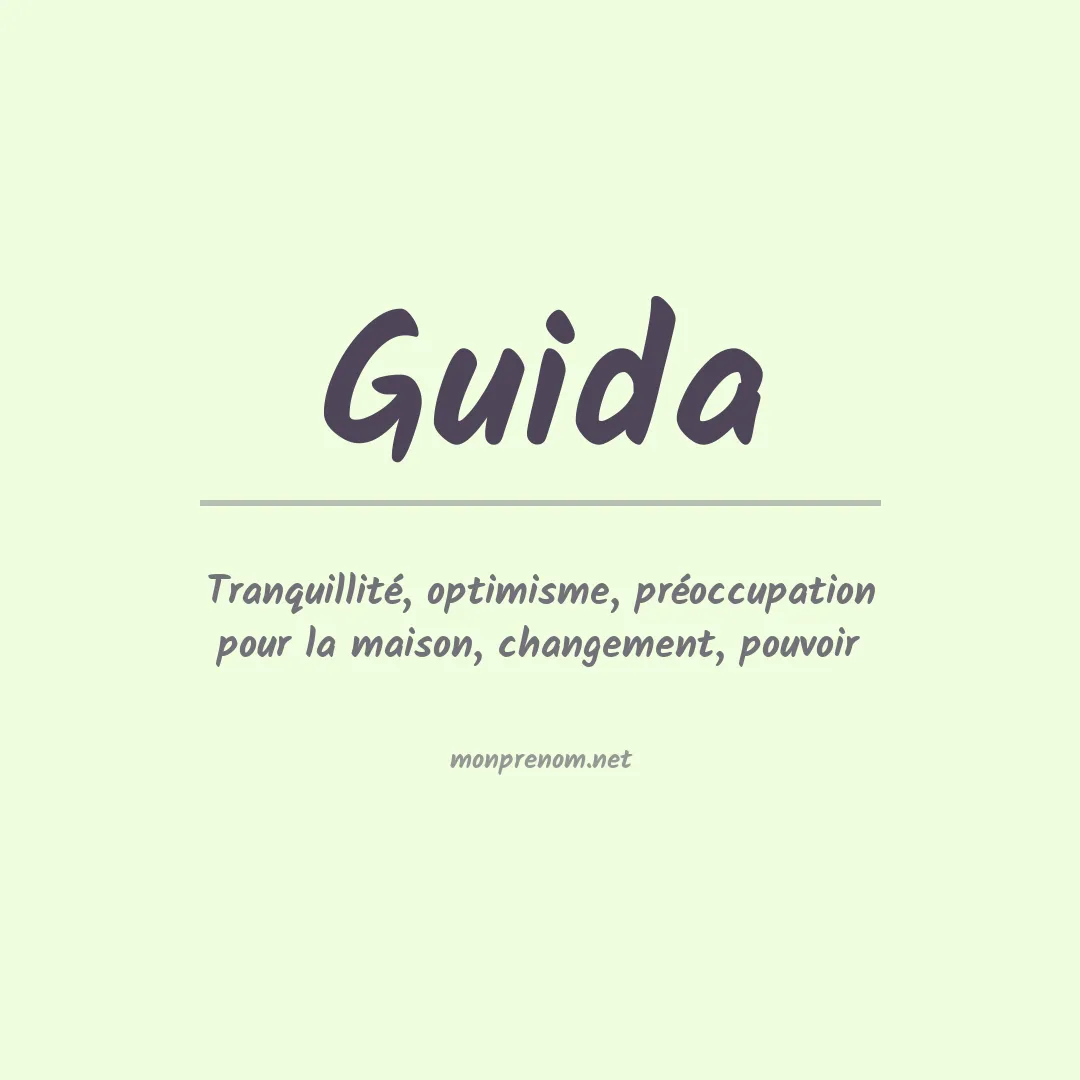 Prénom Guida