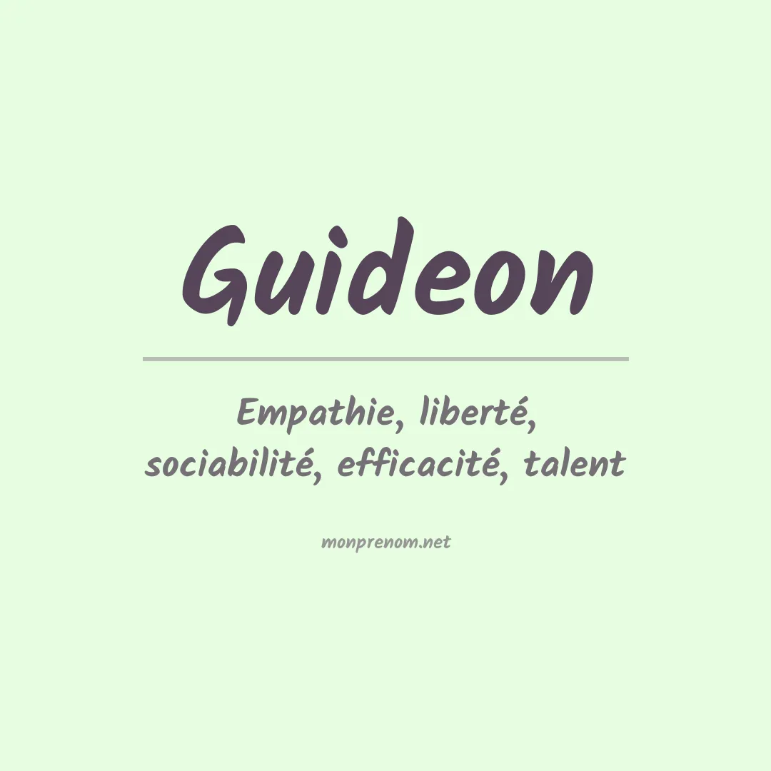 Signification du prénom Guideon