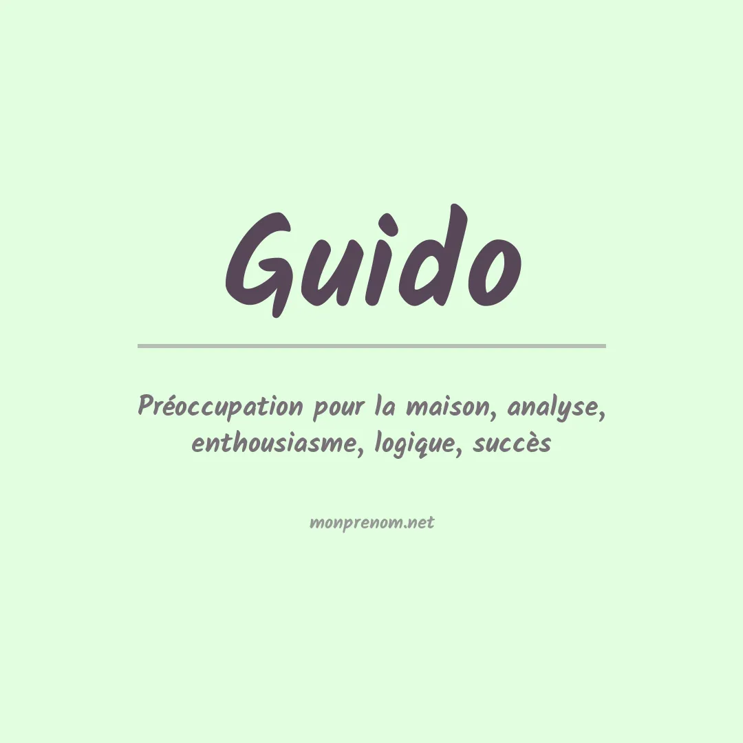 Prénom Guido