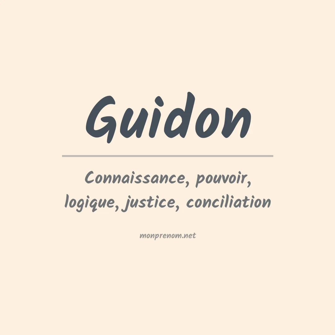 Signification du prénom Guidon