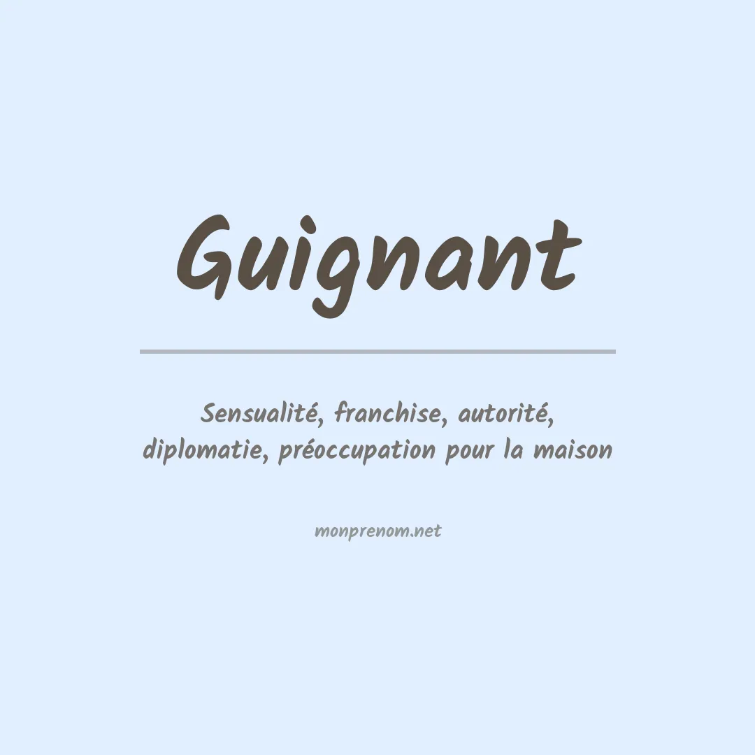Signification du prénom Guignant