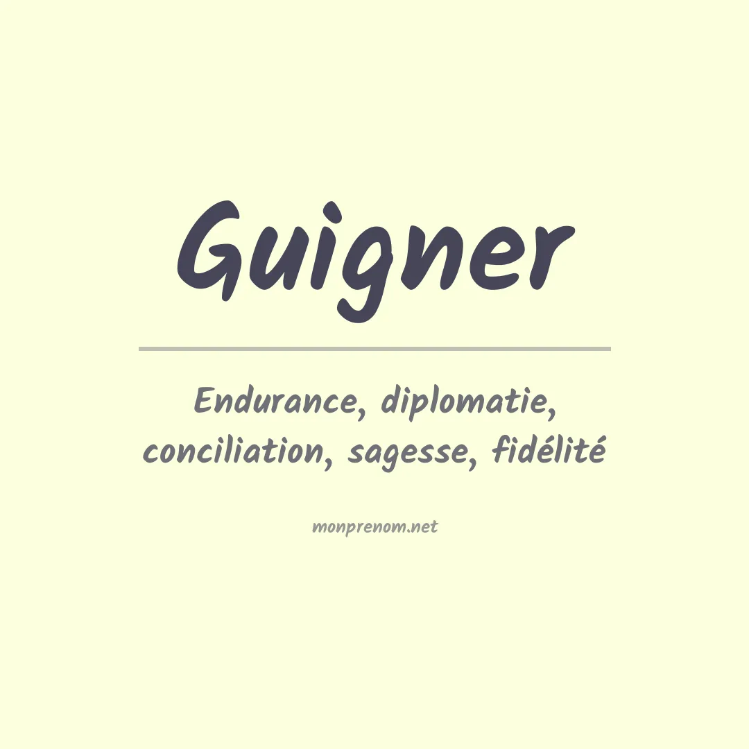 Signification du prénom Guigner