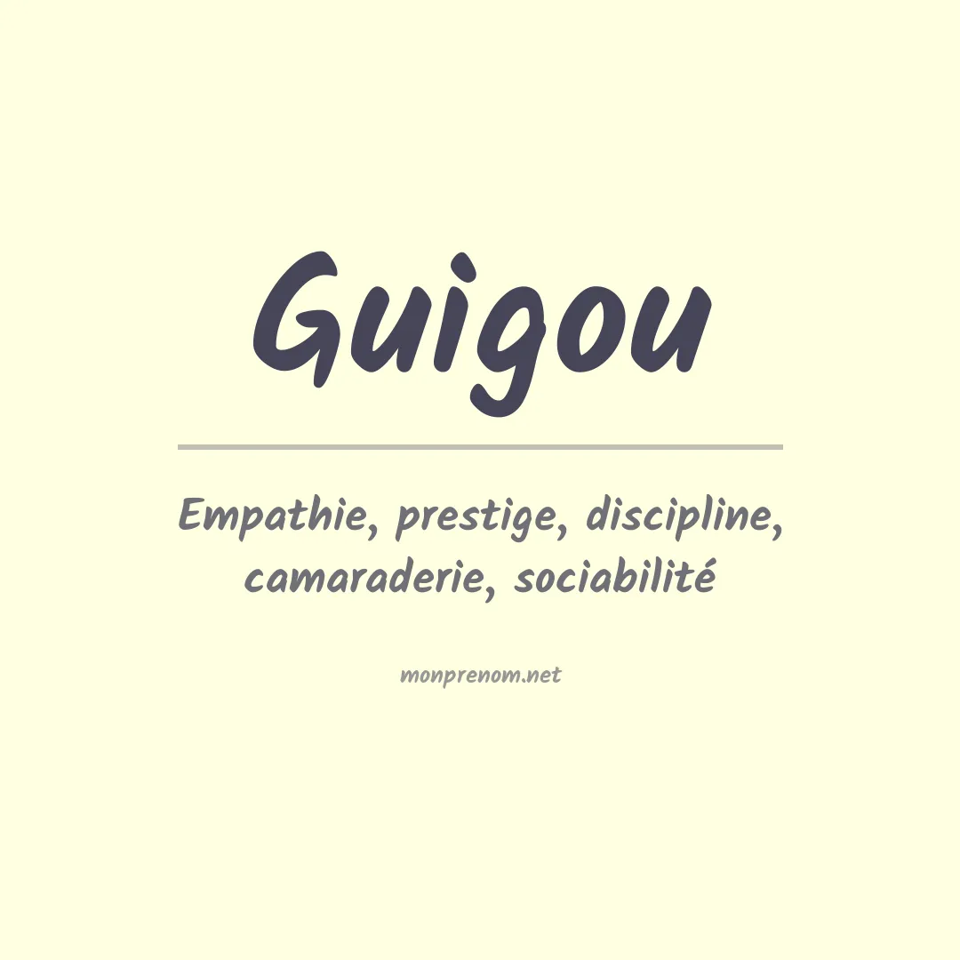 Signification du prénom Guigou