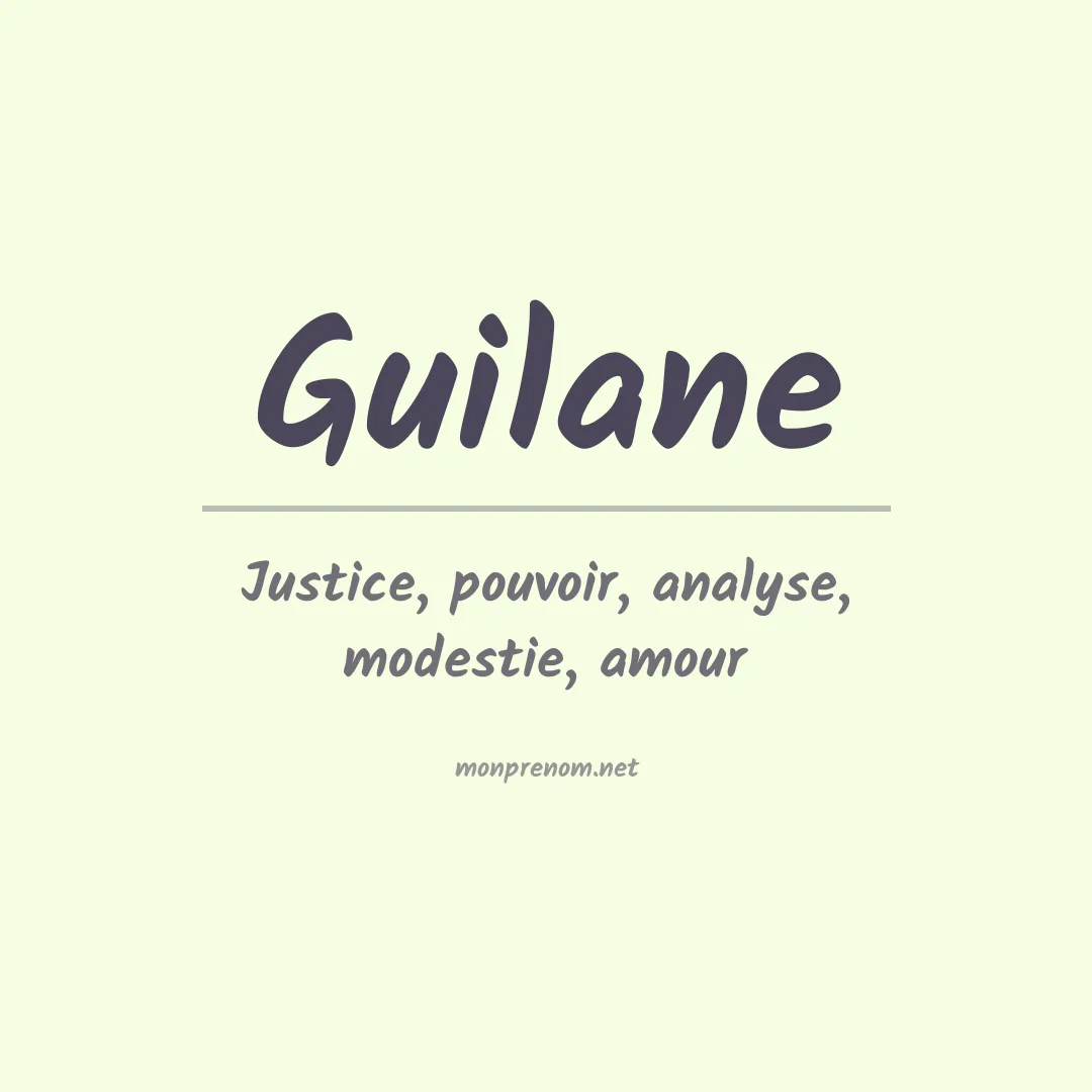 Prénom Guilane