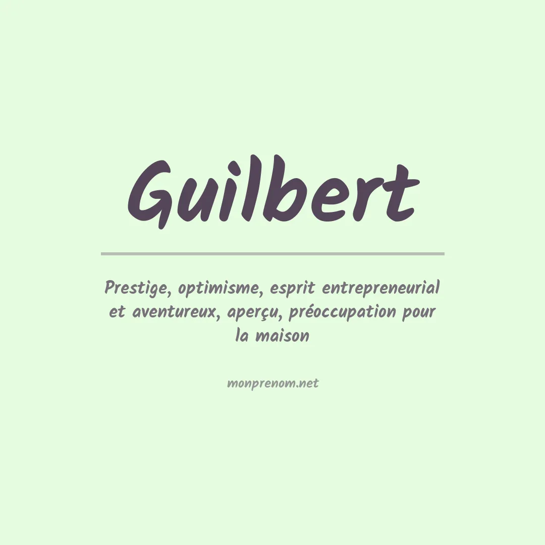 Prénom Guilbert