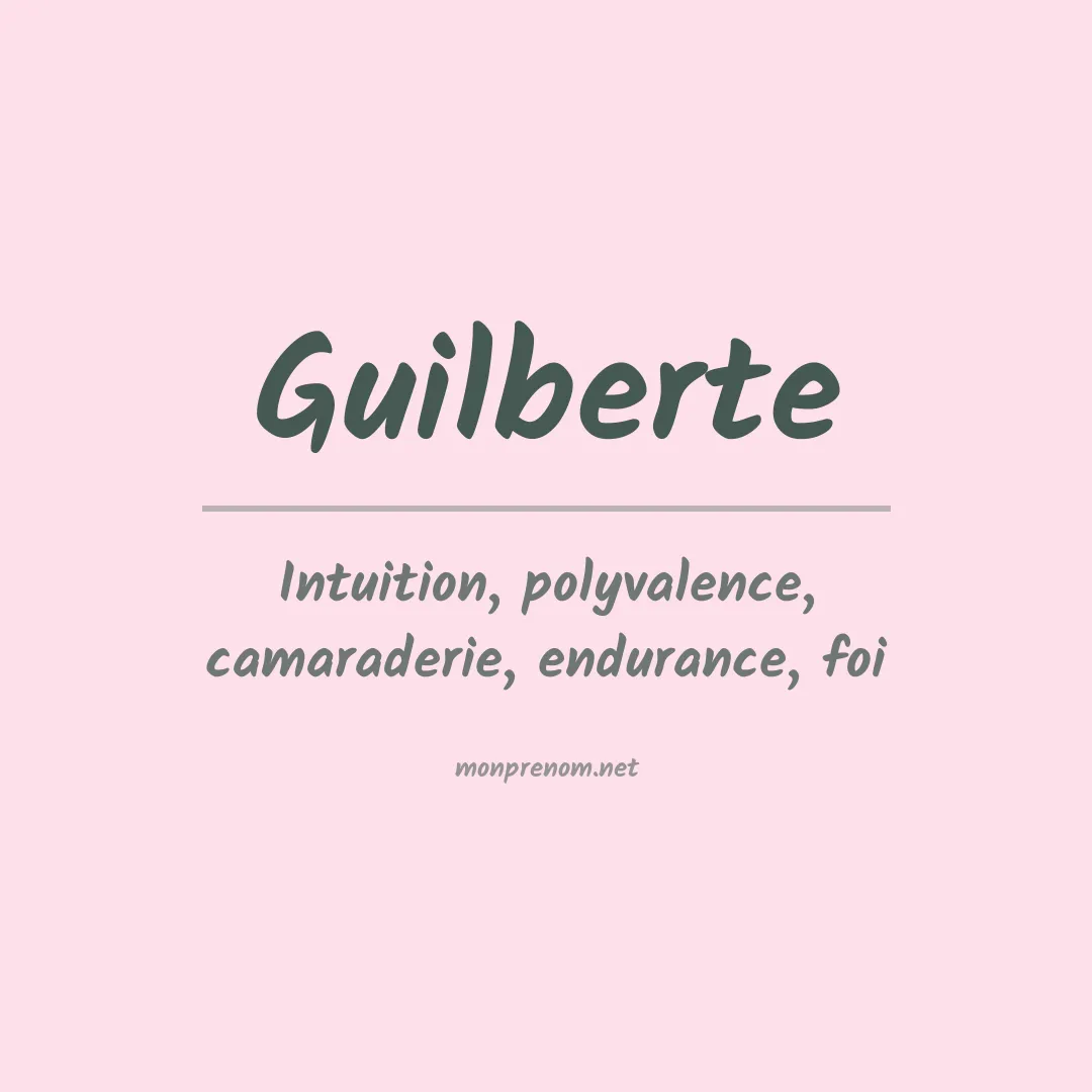 Prénom Guilberte