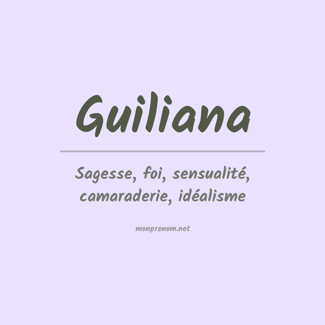 Prénom Guiliana