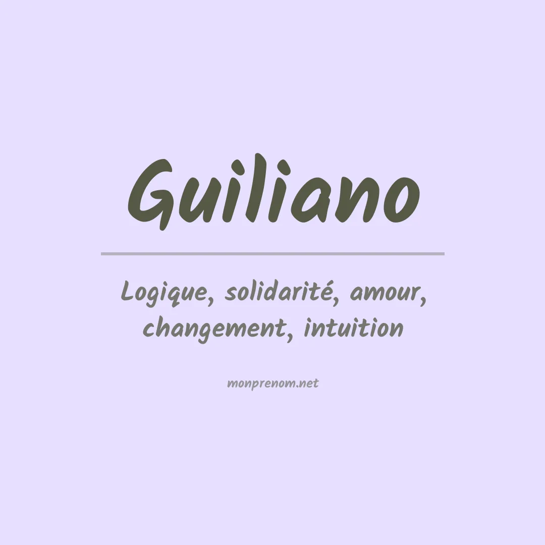 Prénom Guiliano