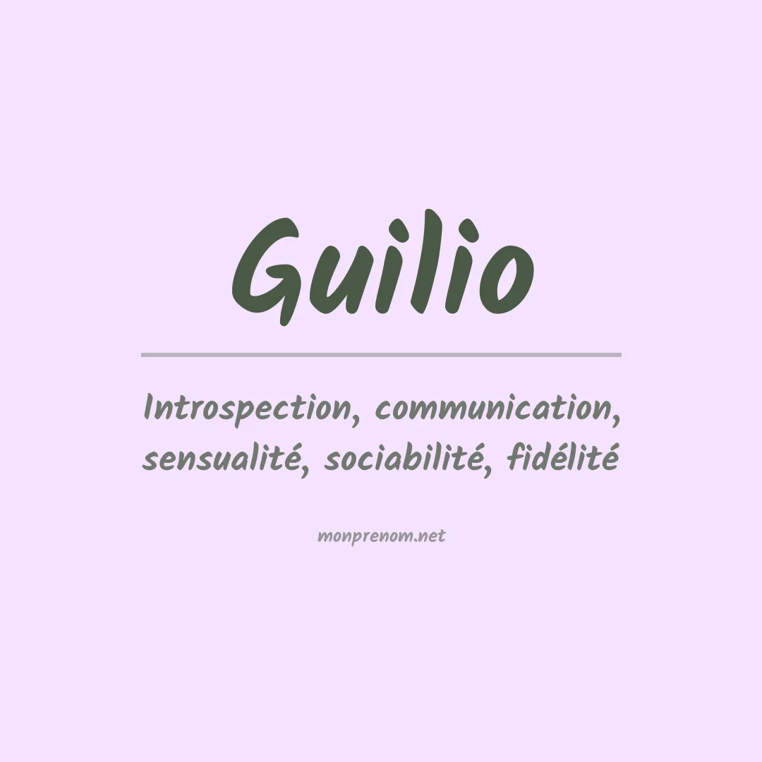 Prénom Guilio