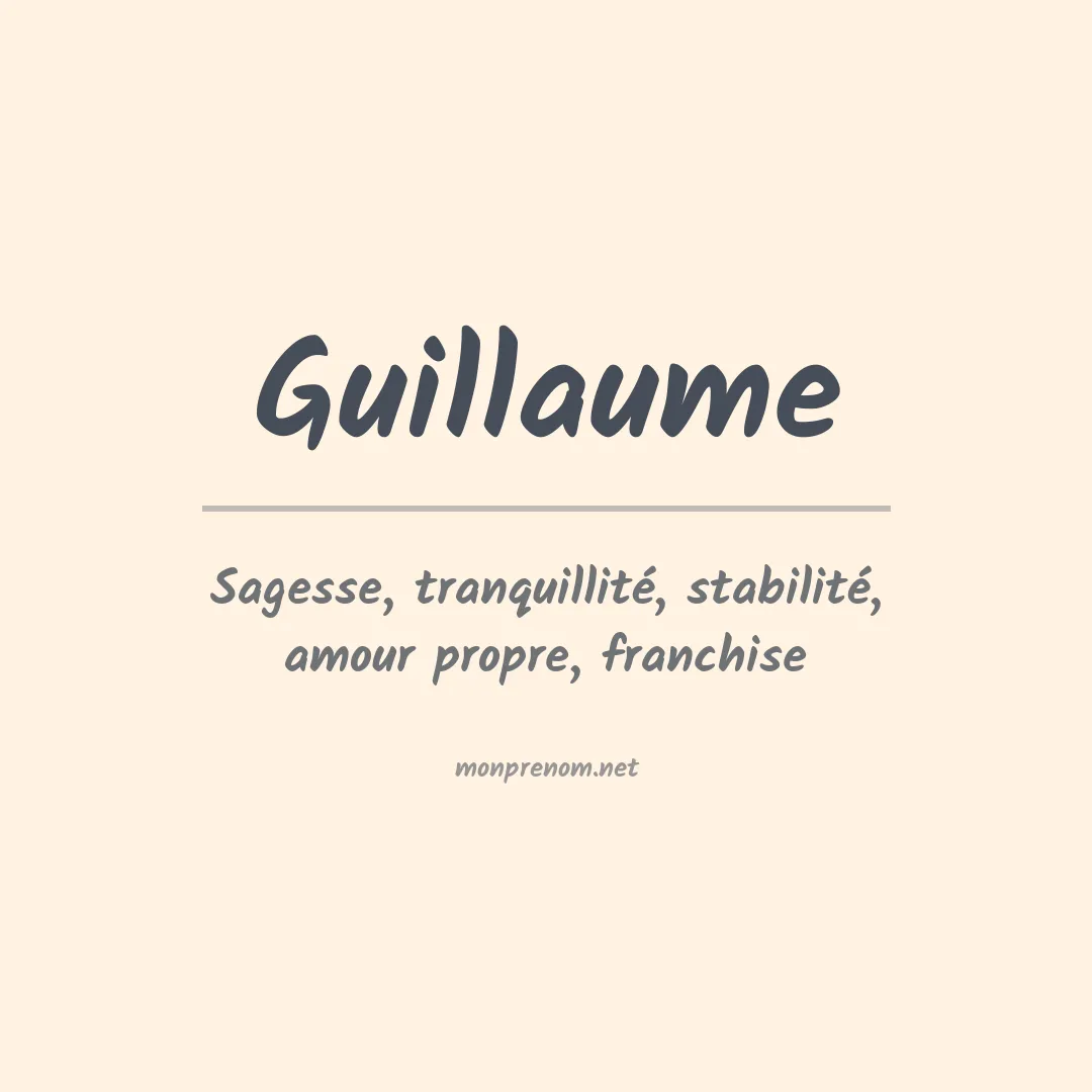 Prénom Guillaume