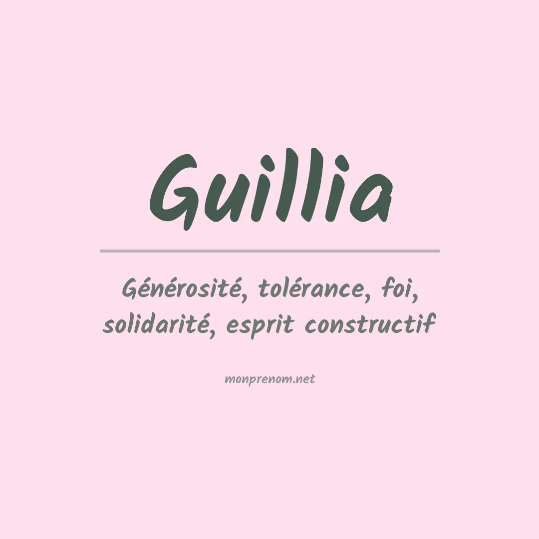 Prénom Guillia
