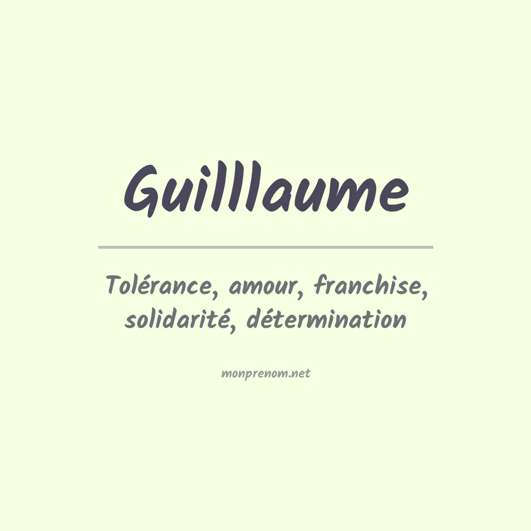 Prénom Guilllaume