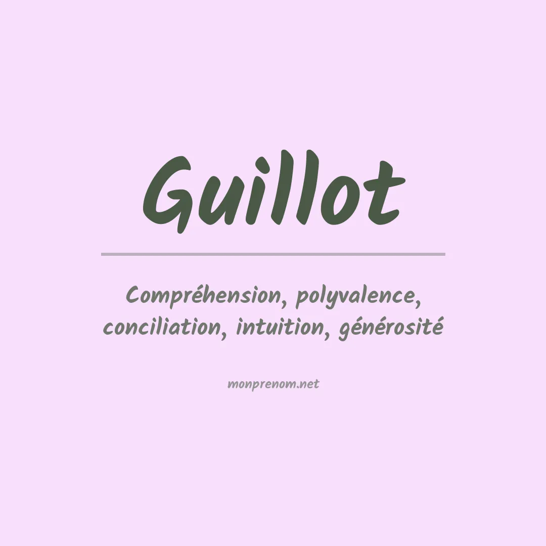 Prénom Guillot