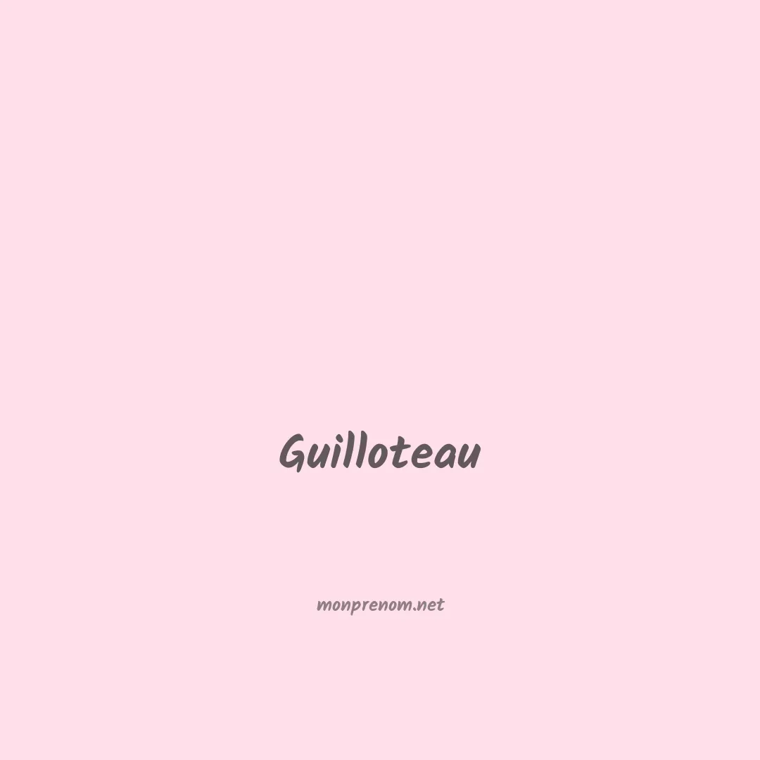 Guilloteau en chinois
