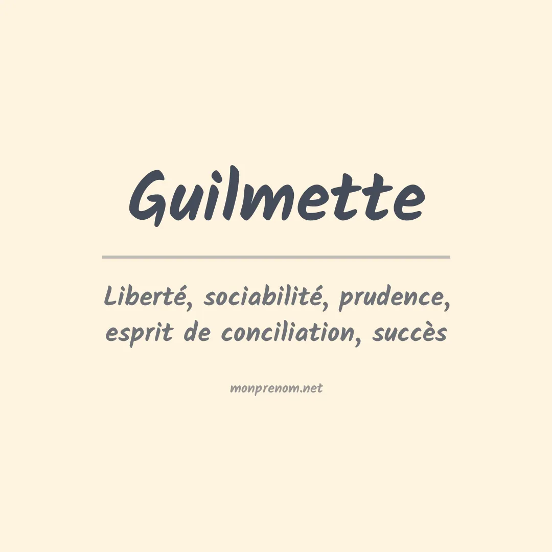 Prénom Guilmette