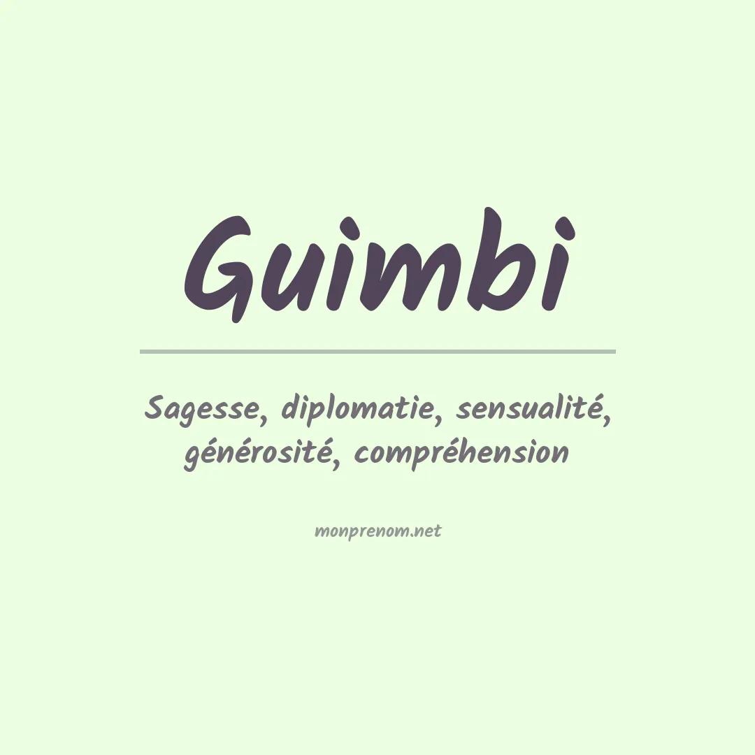 Prénom Guimbi