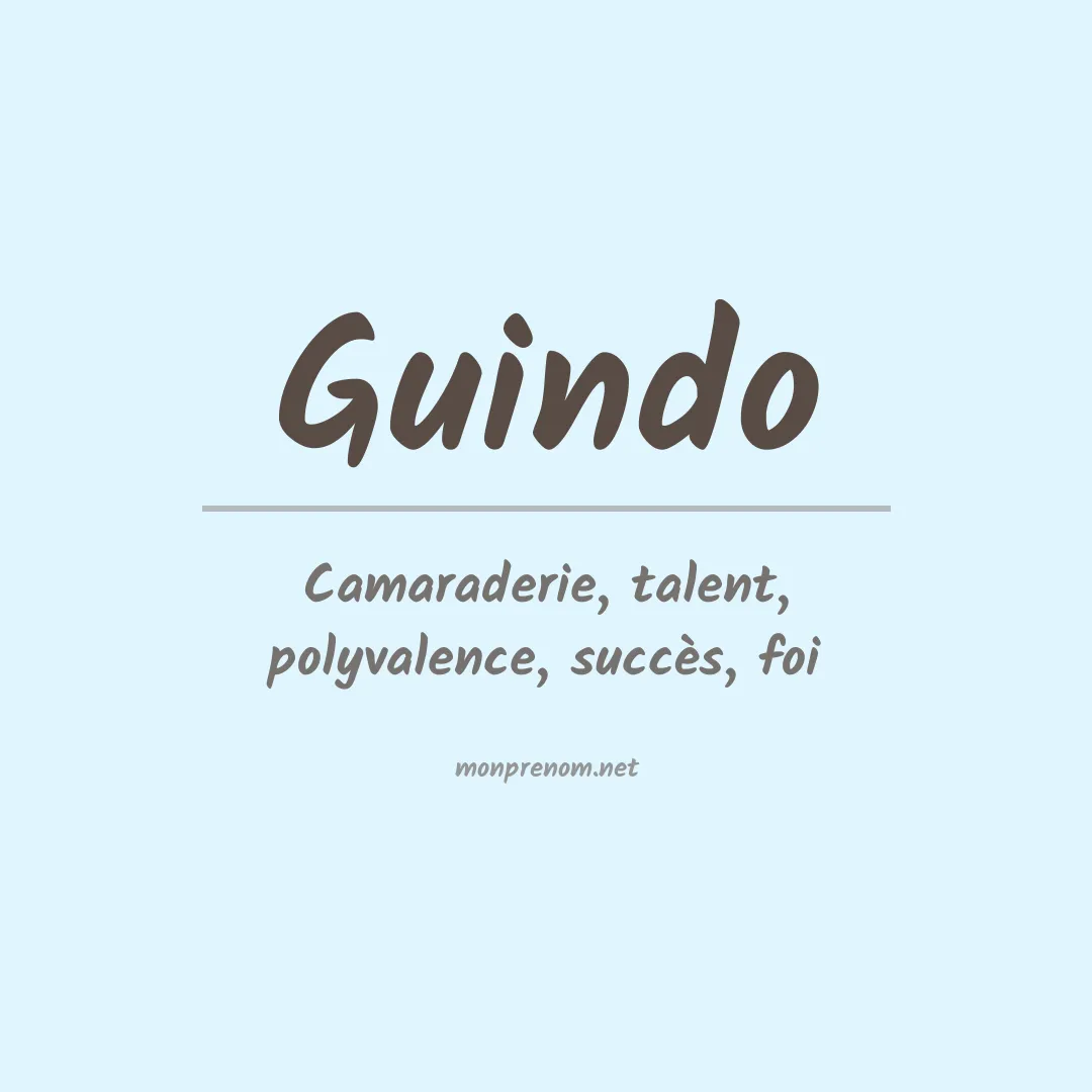 Signification du prénom Guindo