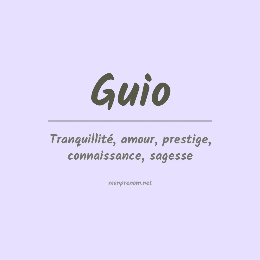Prénom Guio