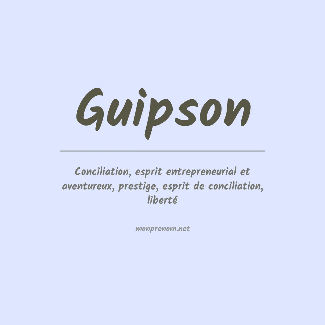 Prénom Guipson