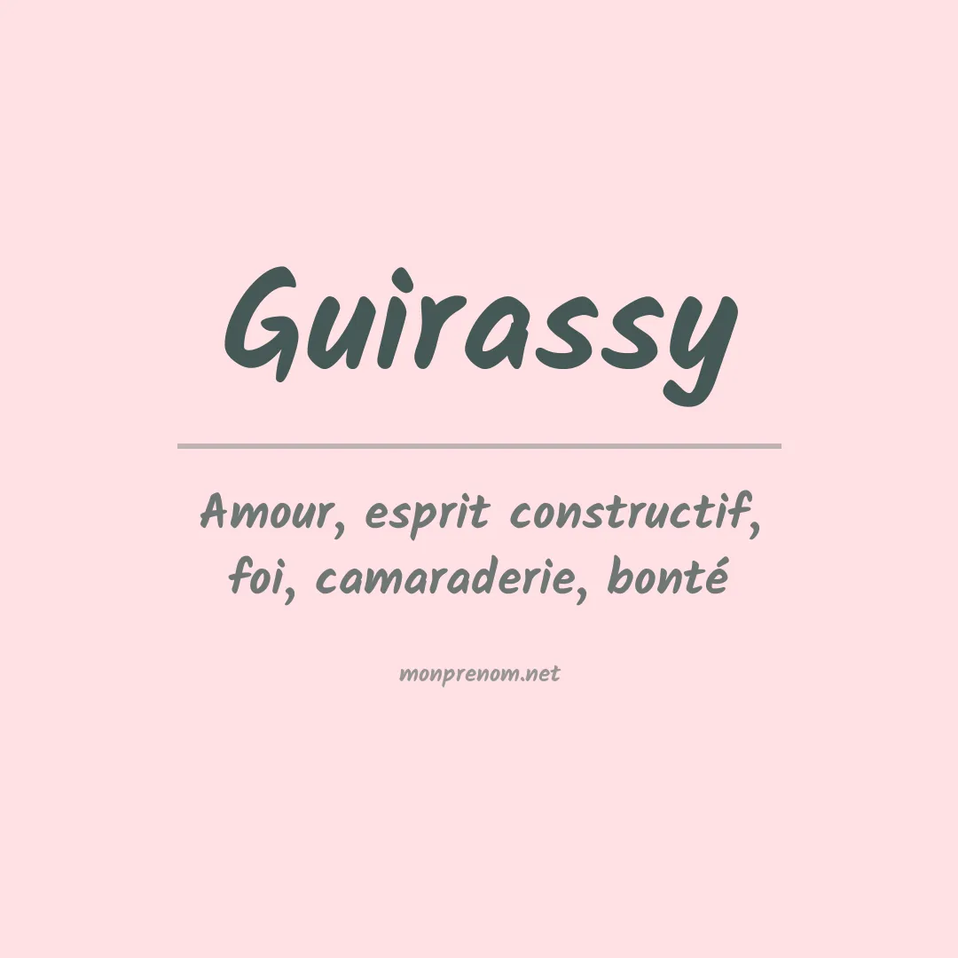 Signification du prénom Guirassy