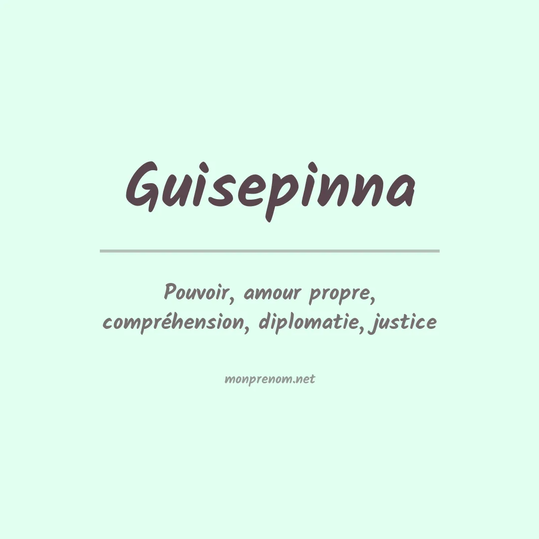 Prénom Guisepinna