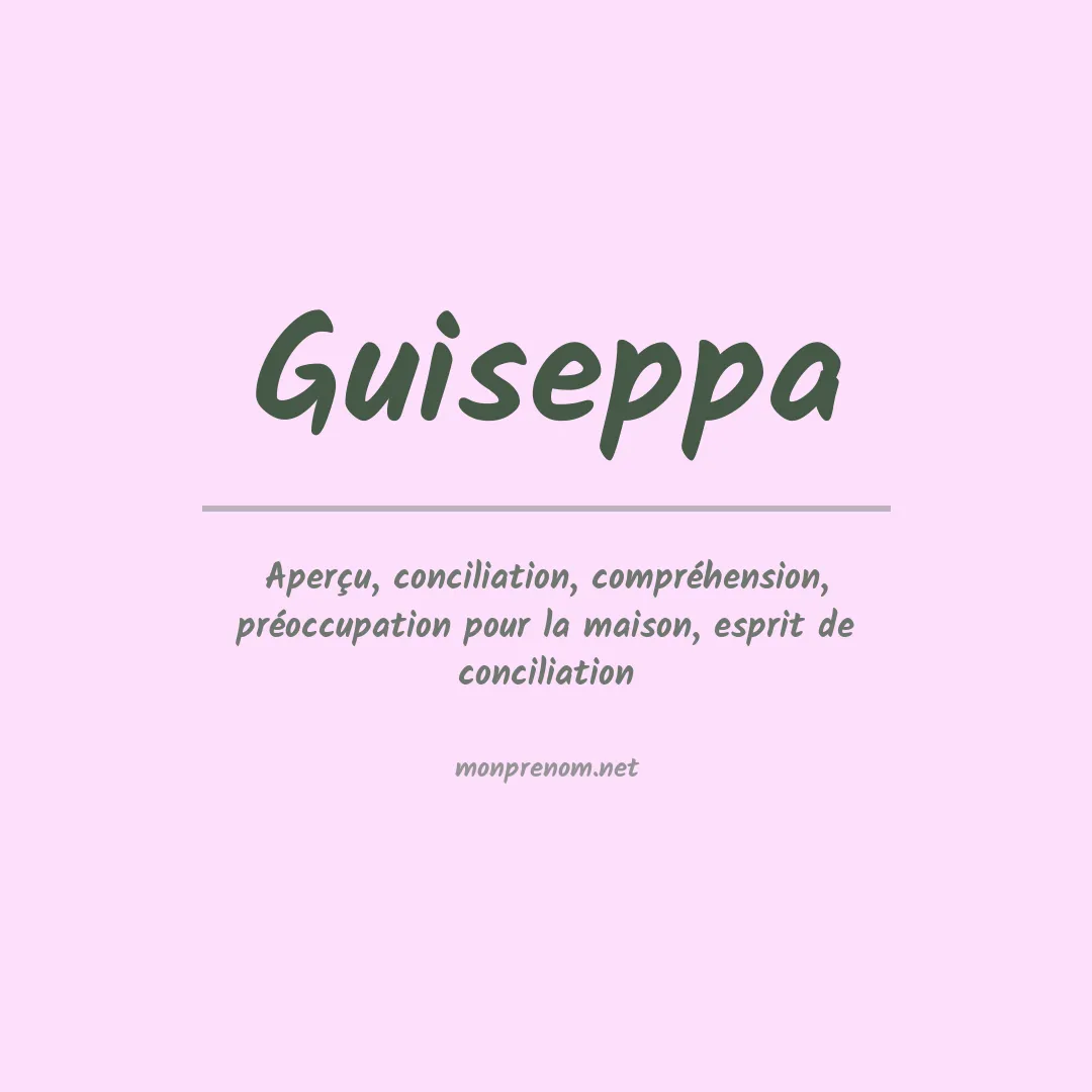 Prénom Guiseppa
