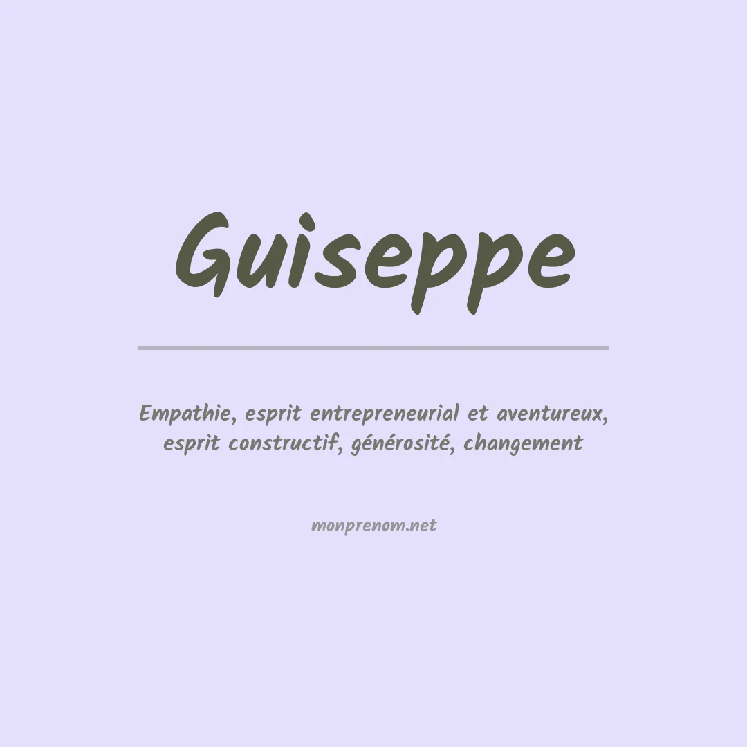 Prénom Guiseppe