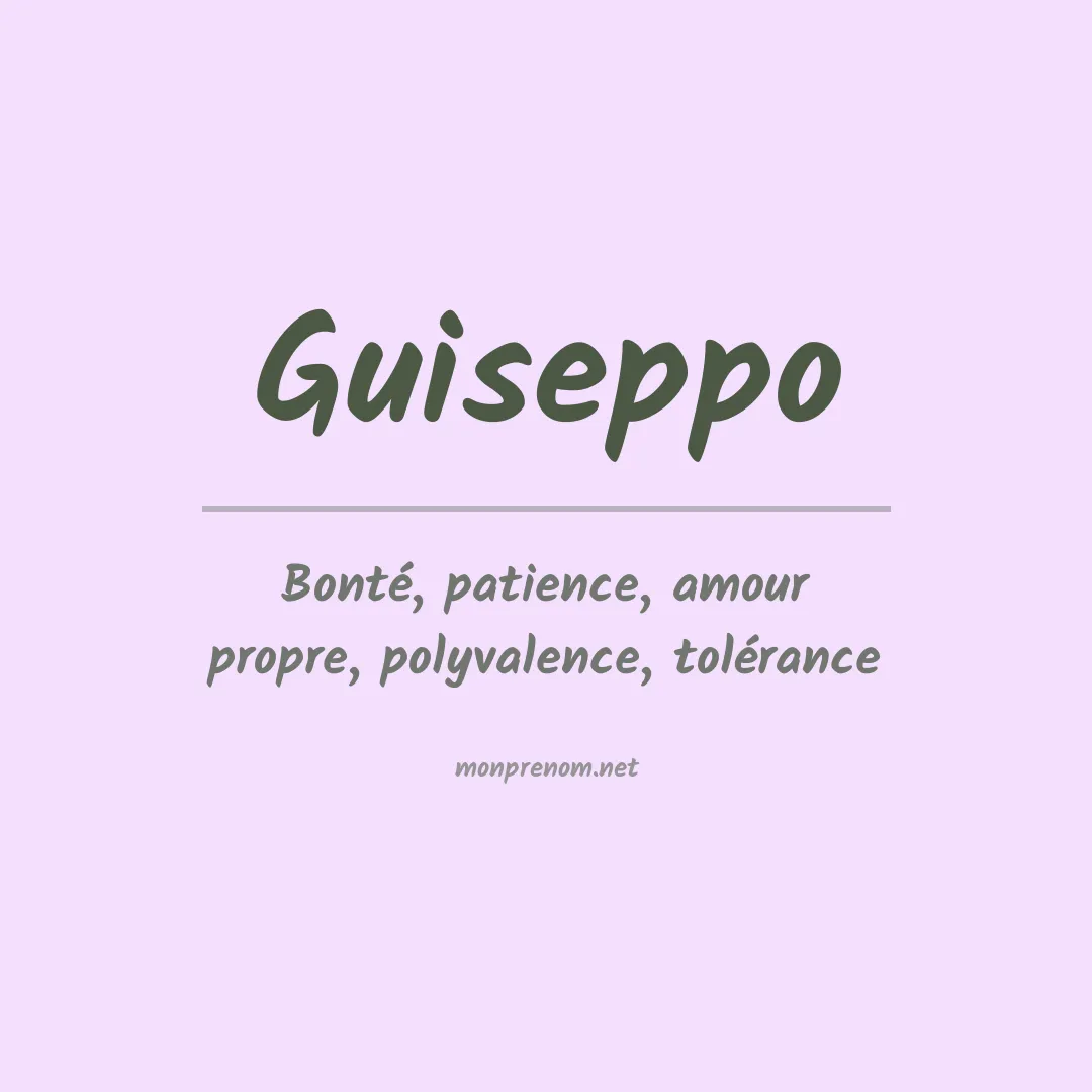 Prénom Guiseppo