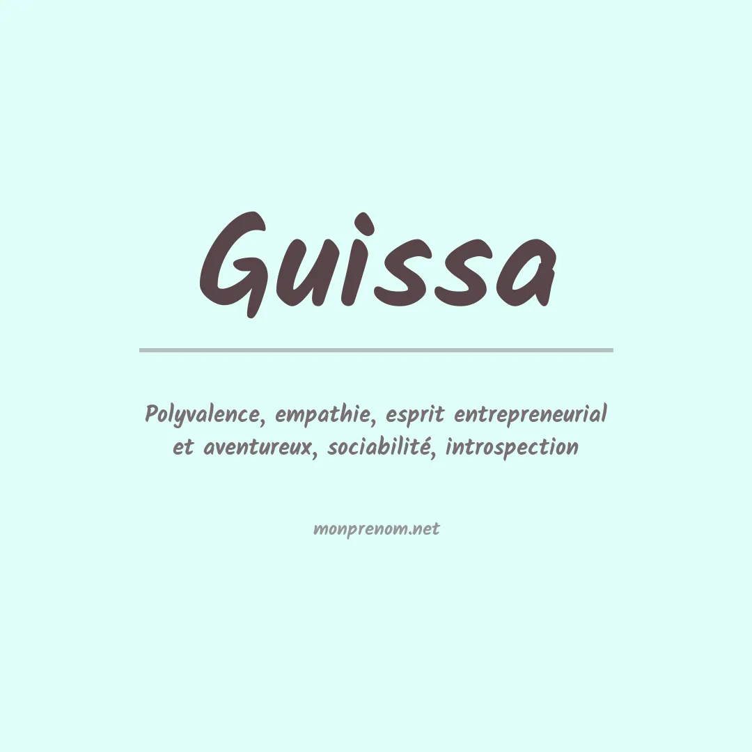 Prénom Guissa