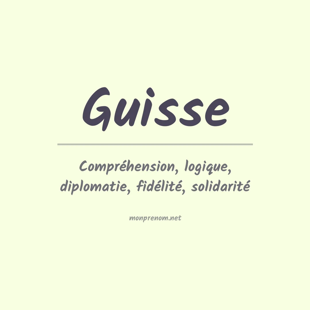 Prénom Guisse