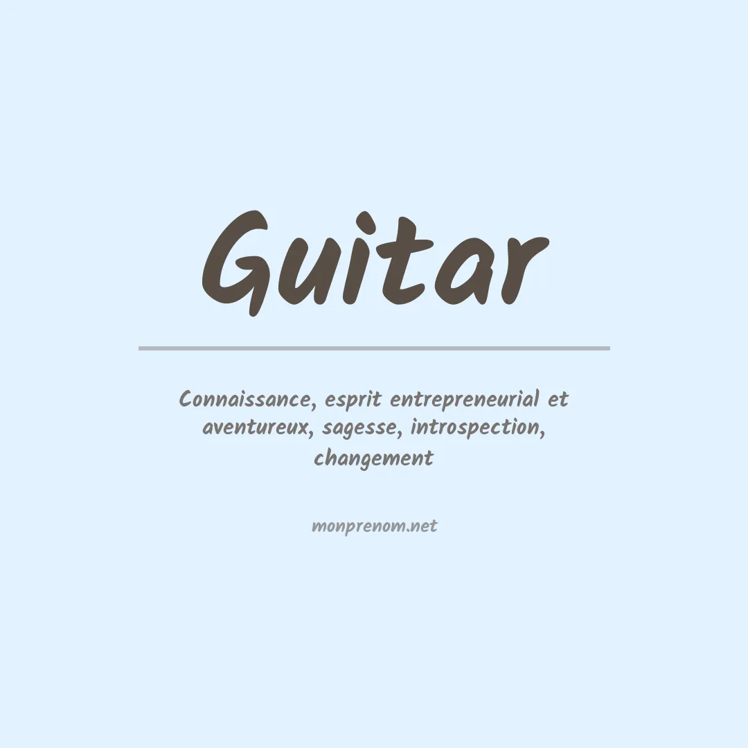 Prénom Guitar