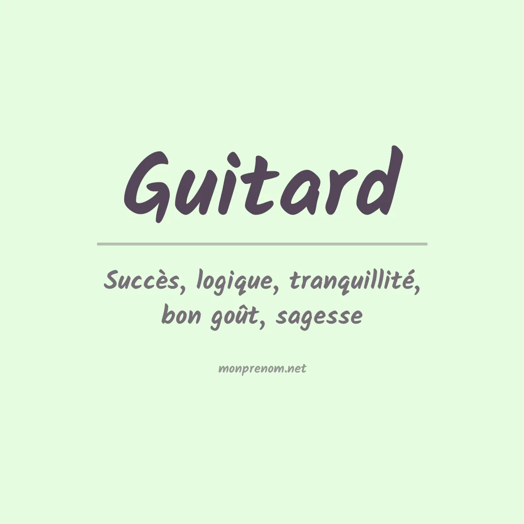 Prénom Guitard
