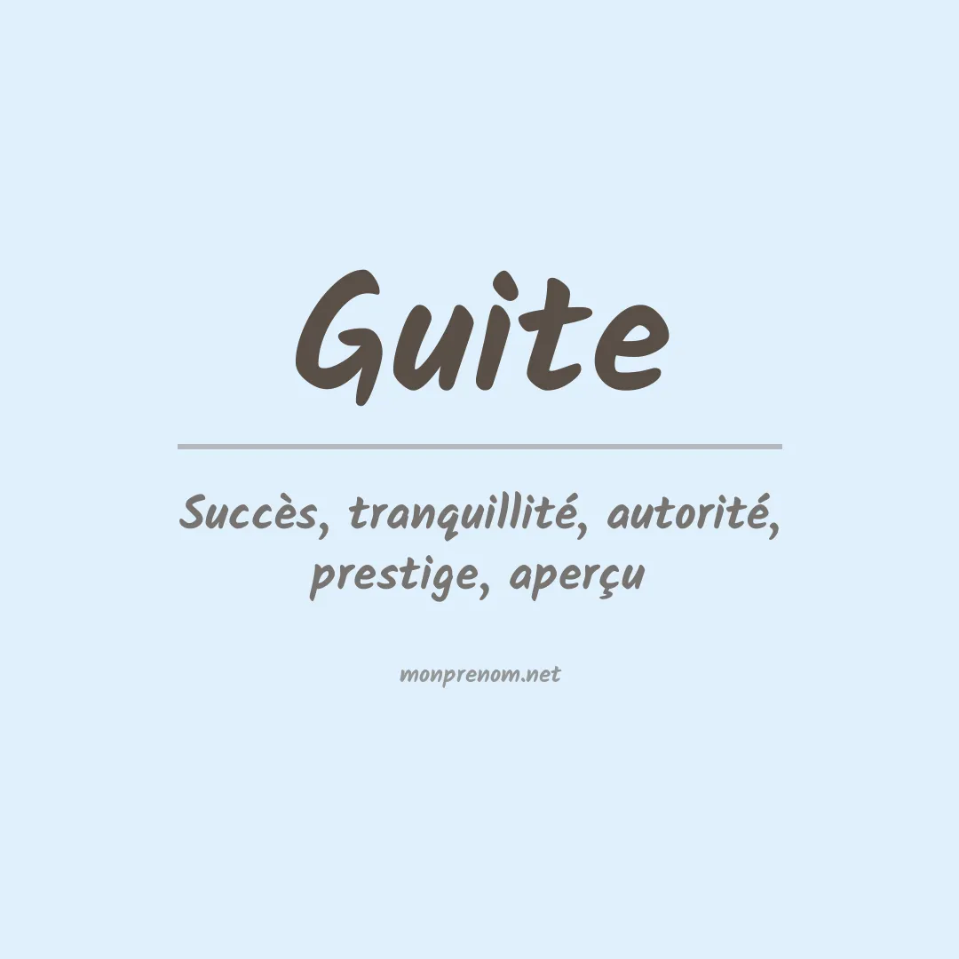 Prénom Guite