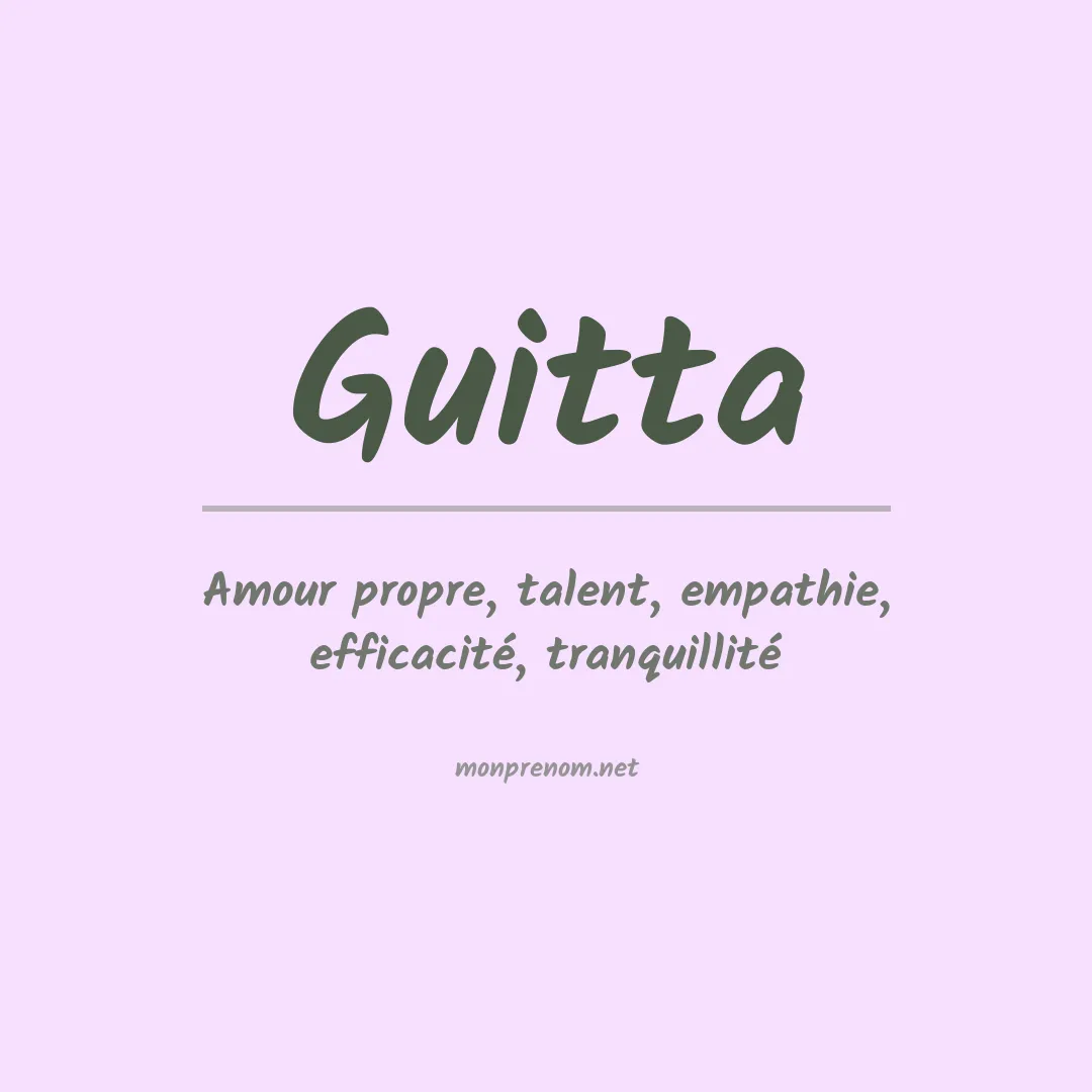 Signification du prénom Guitta