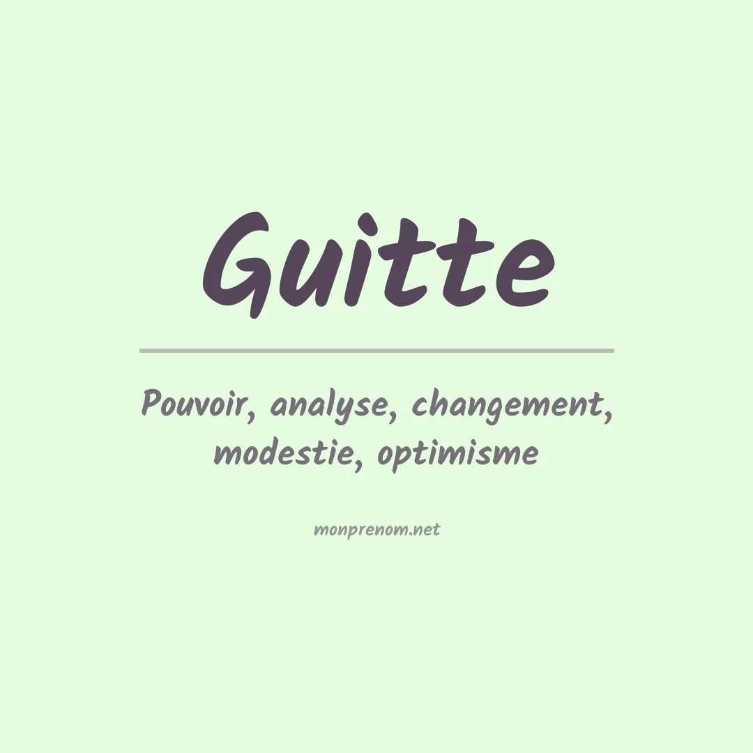 Signification du prénom Guitte
