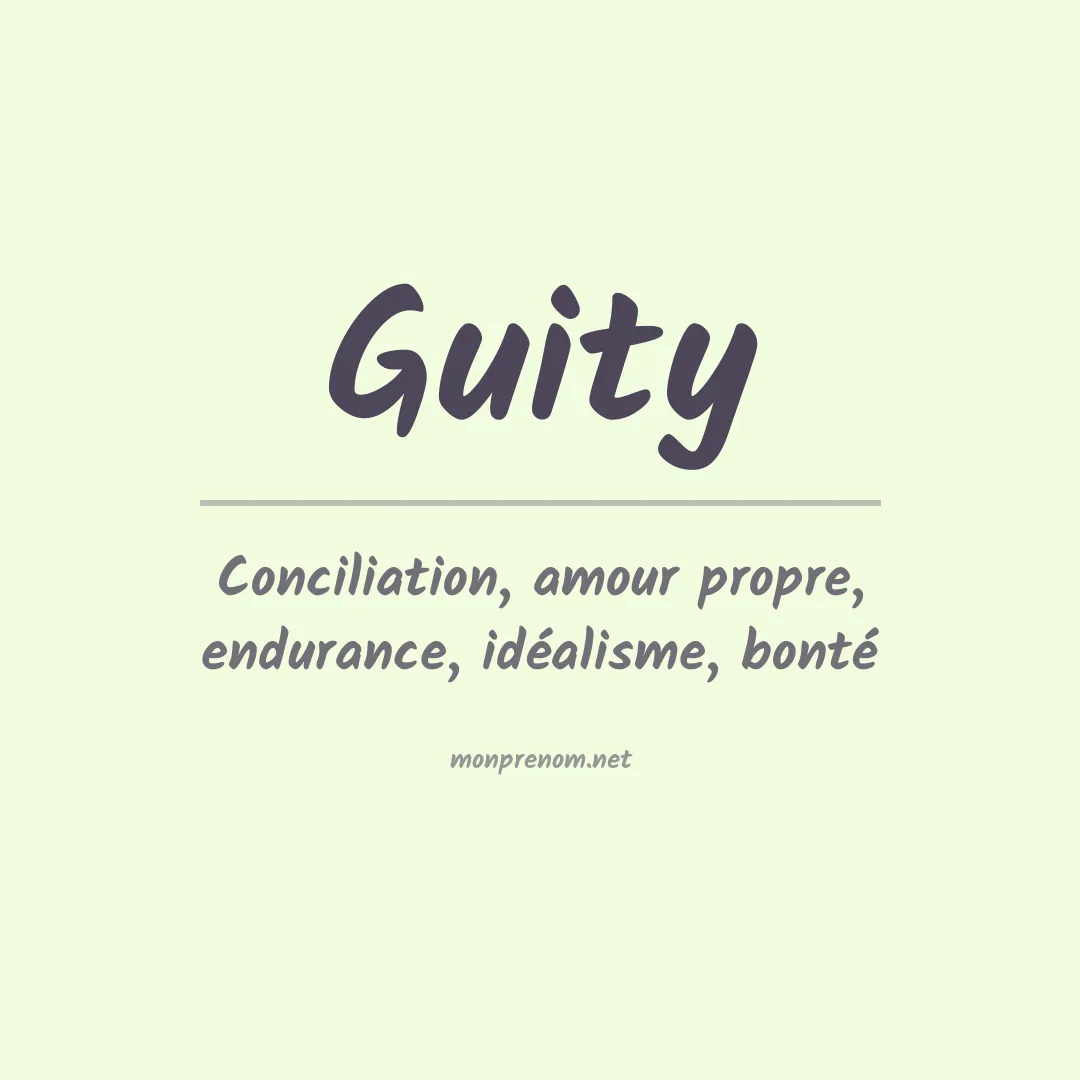Prénom Guity