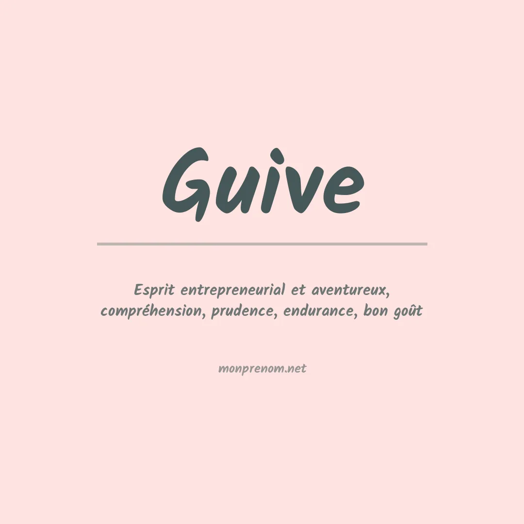 Signification du prénom Guive
