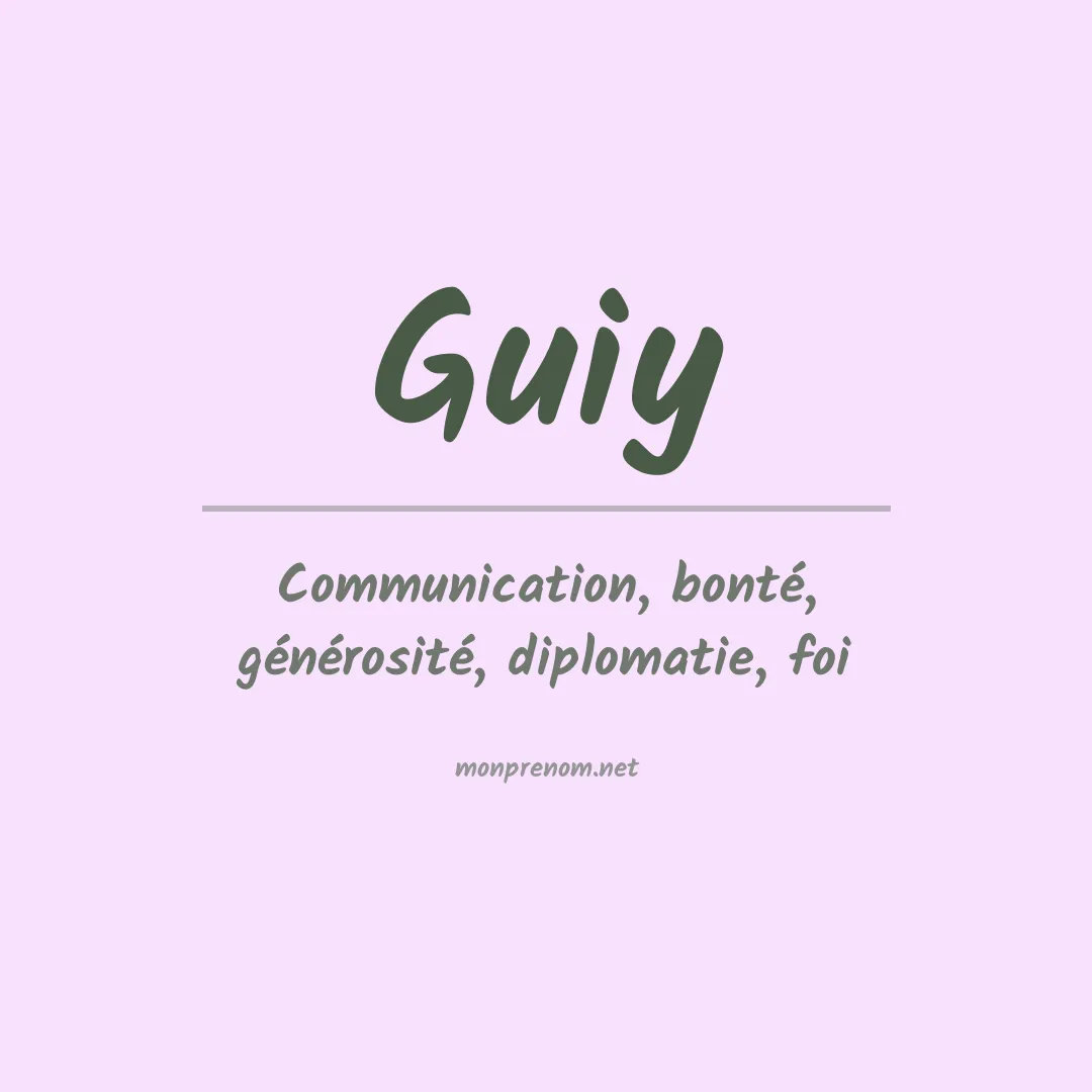 Signification du prénom Guiy