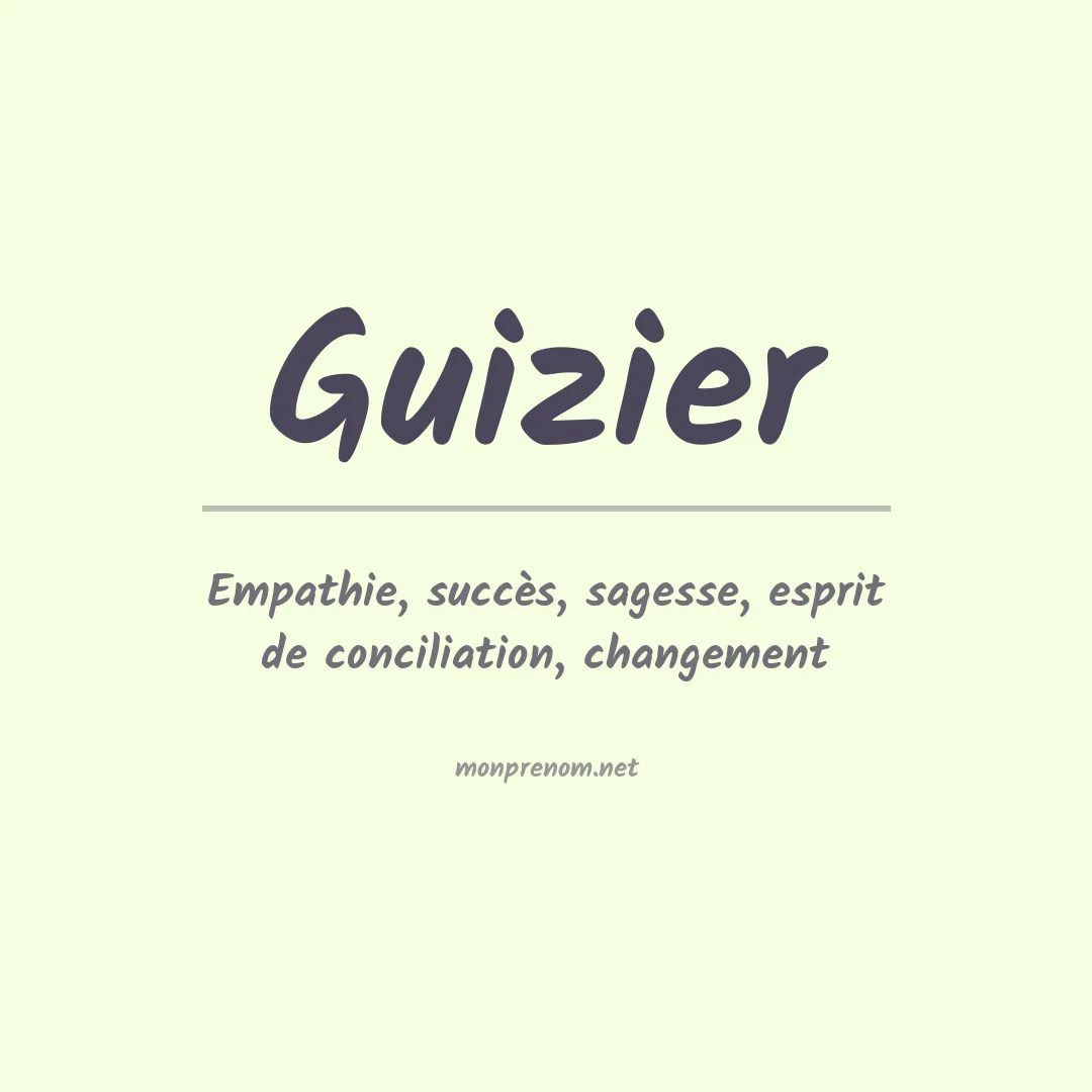 Signification du prénom Guizier