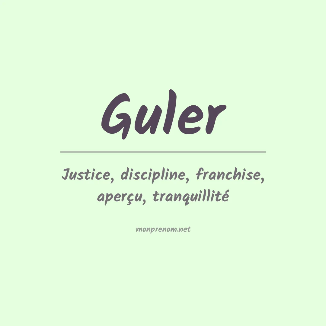 Prénom Guler