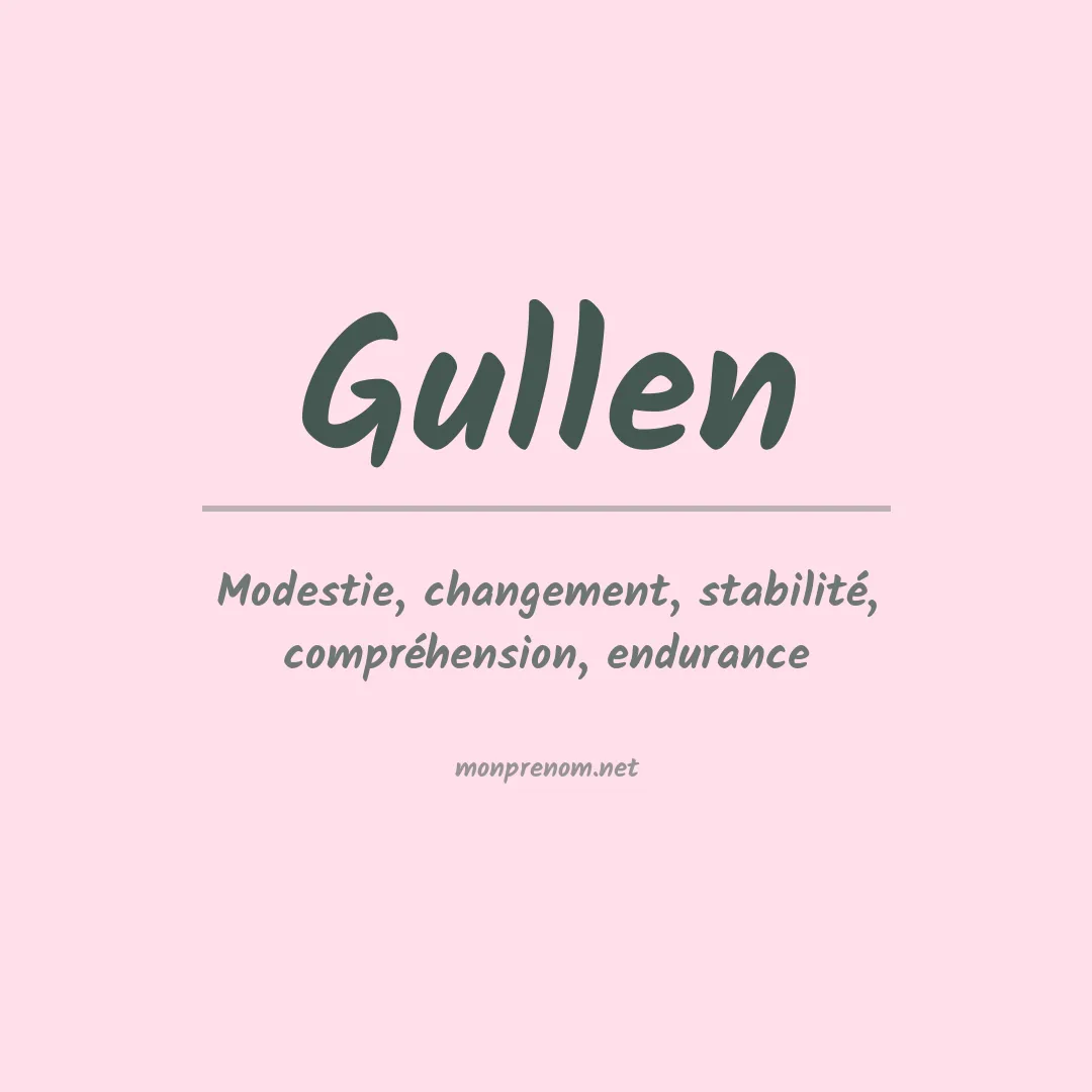 Signification du prénom Gullen