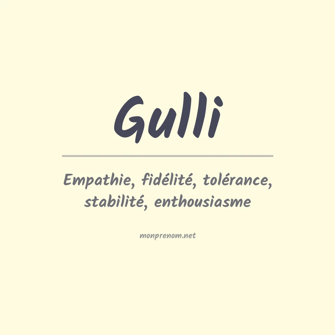 Prénom Gulli