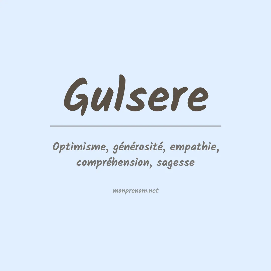 Prénom Gulsere