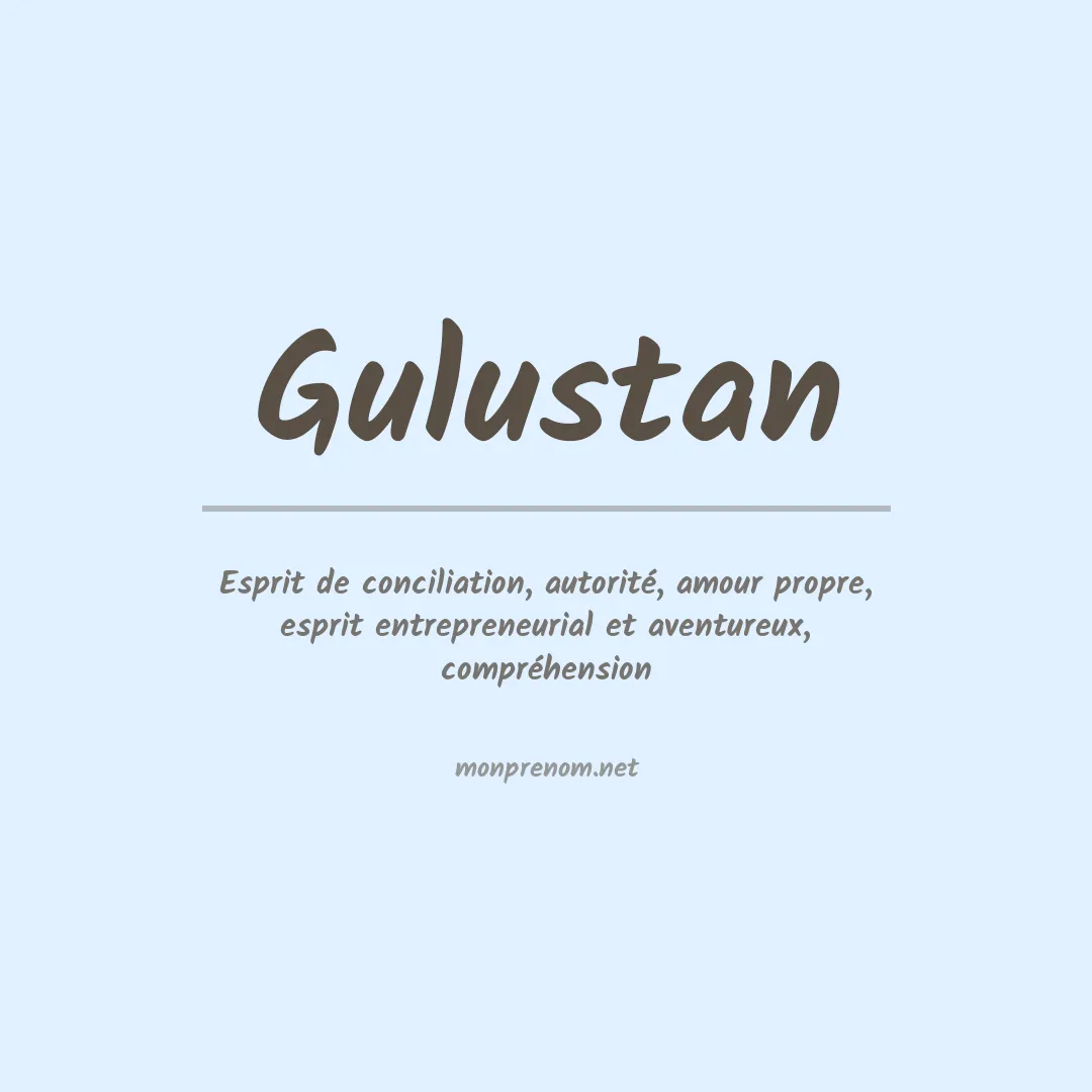 Signification du prénom Gulustan