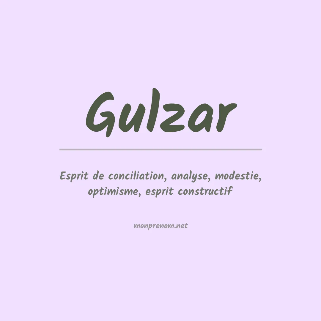 Signification du prénom Gulzar